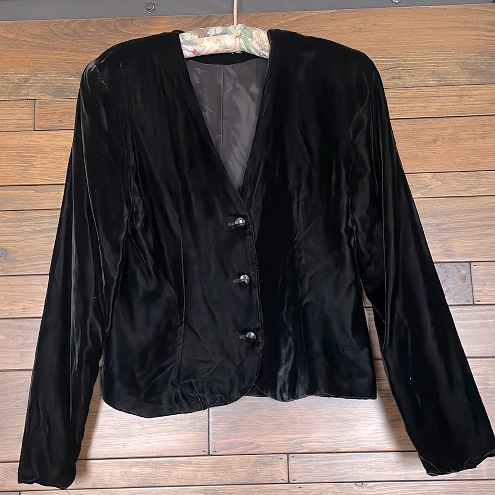 Vintage black velvet jacket